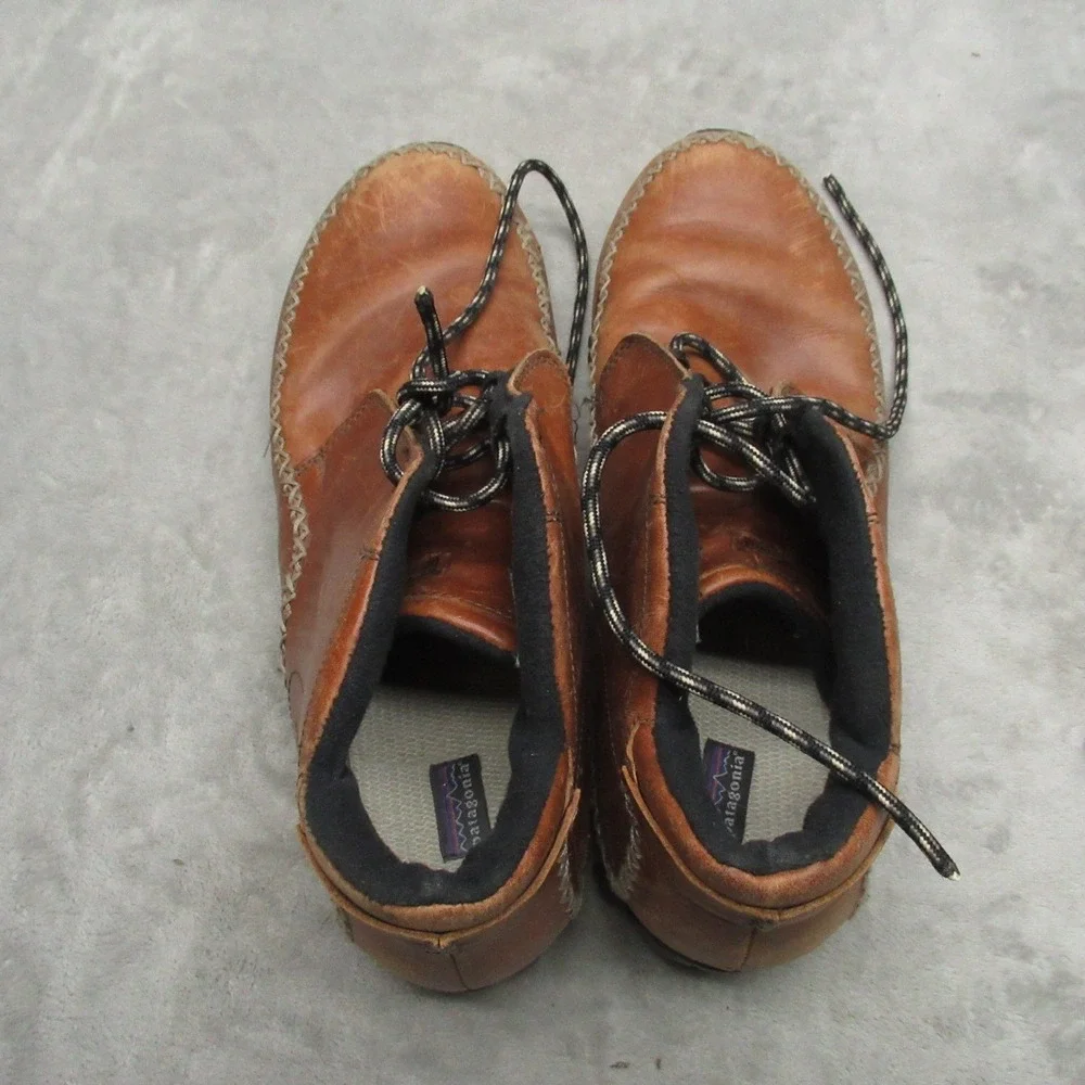 Patagonia Mens 14 Mid Boots Brown Leather Vibram Ranger Smith Waterproof Lace Up